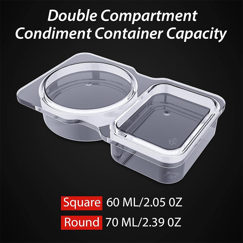 Double Compartment Condiment Containers
