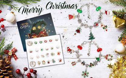 DIY 24 Days Christmas Countdown Calendar Bracelets Set