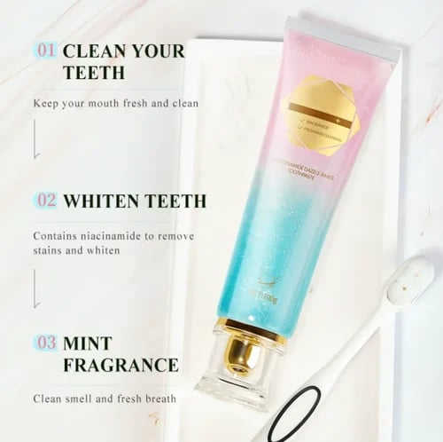 ✨ Achieve a Radiant Smile - 🦷 Niacinamide Whitening Toothpaste - For Healthier, Whiter Teeth!