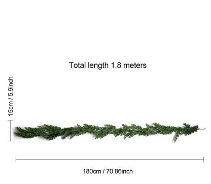 💥6 FT Artificial  Cypress Rattan – Real Touch Winter Greenery