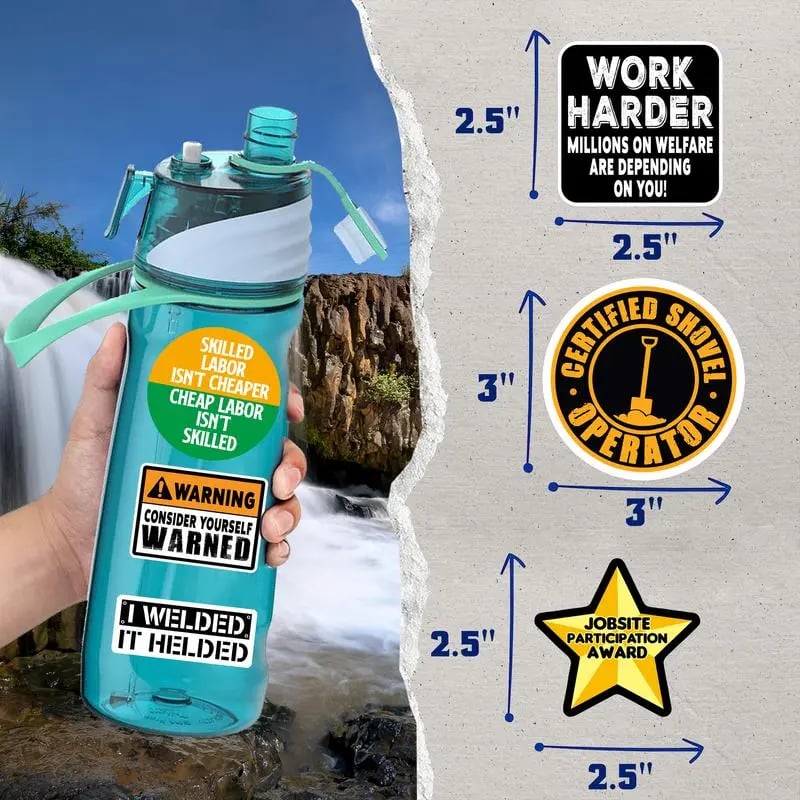 🔥🔥150Pcs Blue Collar Funny Stickers 👷‍♂️