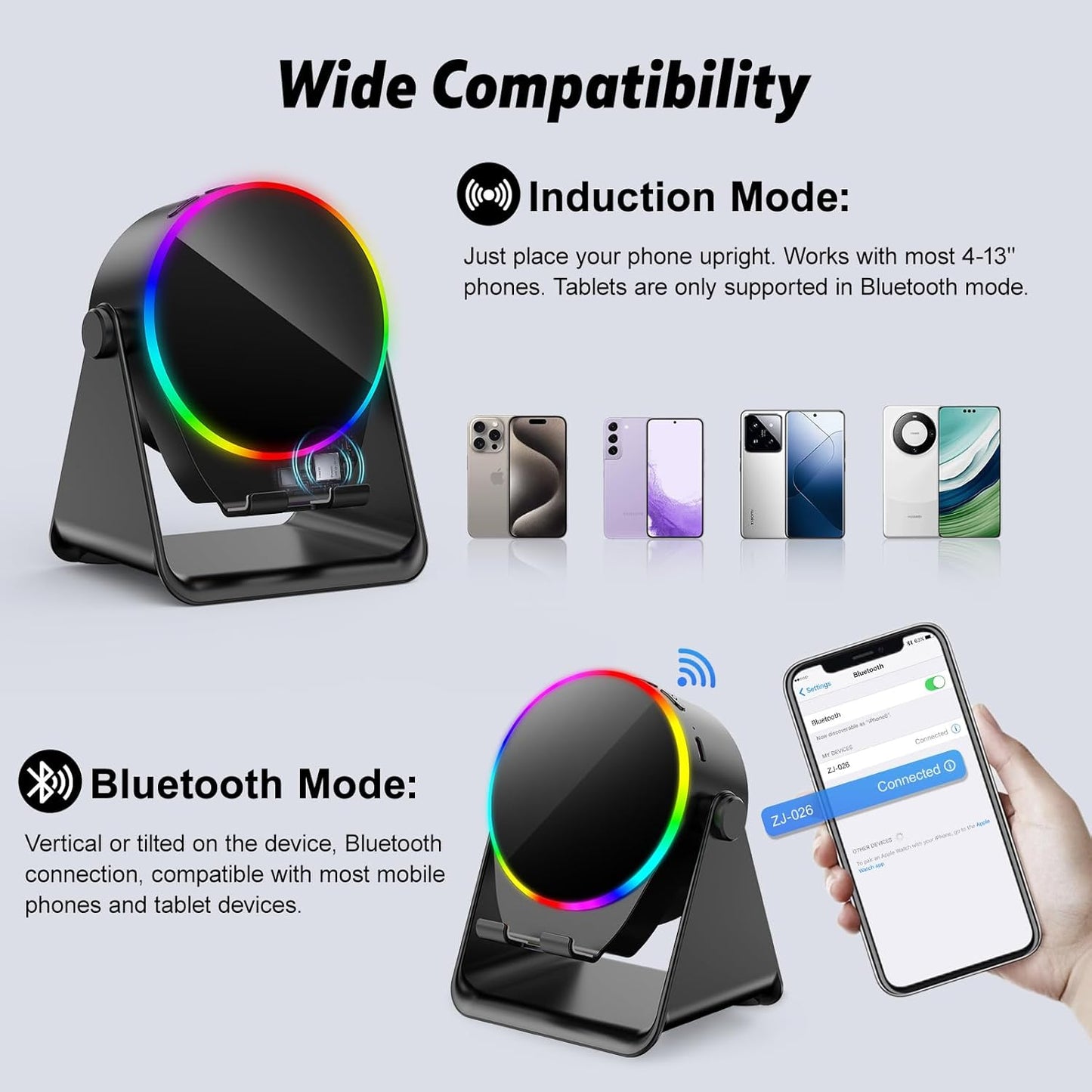 🔥4 IN 1 Wireless Induction Audio Bluetooth Speaker