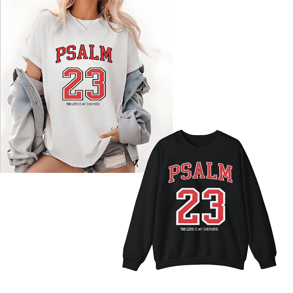🔥2025 NEW ARRIVAL🔥 - Women's 100% Casual T-Shirt with Psalm 23 Print