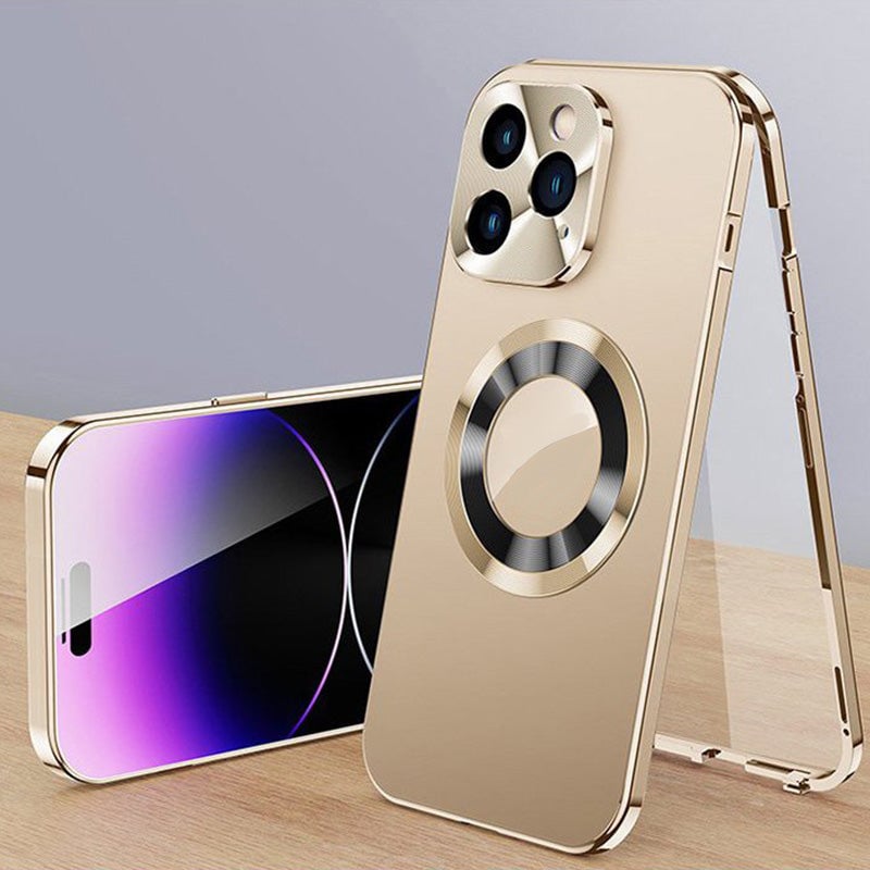 Double-sided magnetic phone case