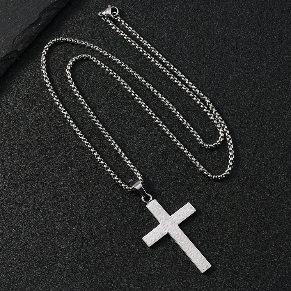 Easter’s Hot Selling & 🔥🔥Lord‘s Prayer Scibble Cross Necklace