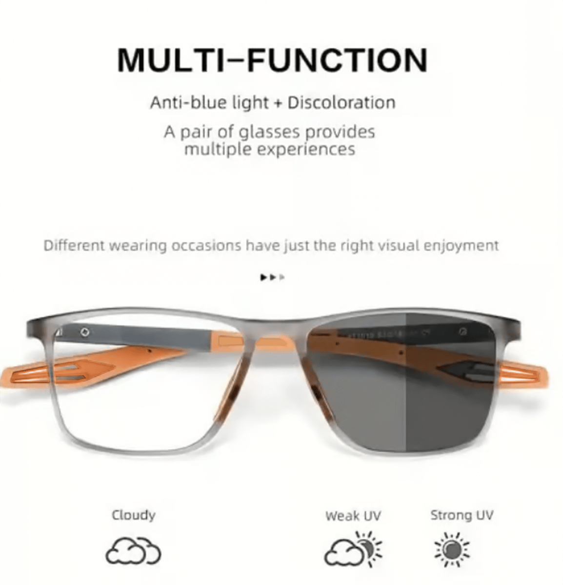 Sports smart photochromic reading glasses