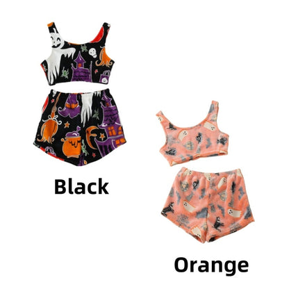 💥Halloween Pre 🎃Halloween  vest pajamas set👻