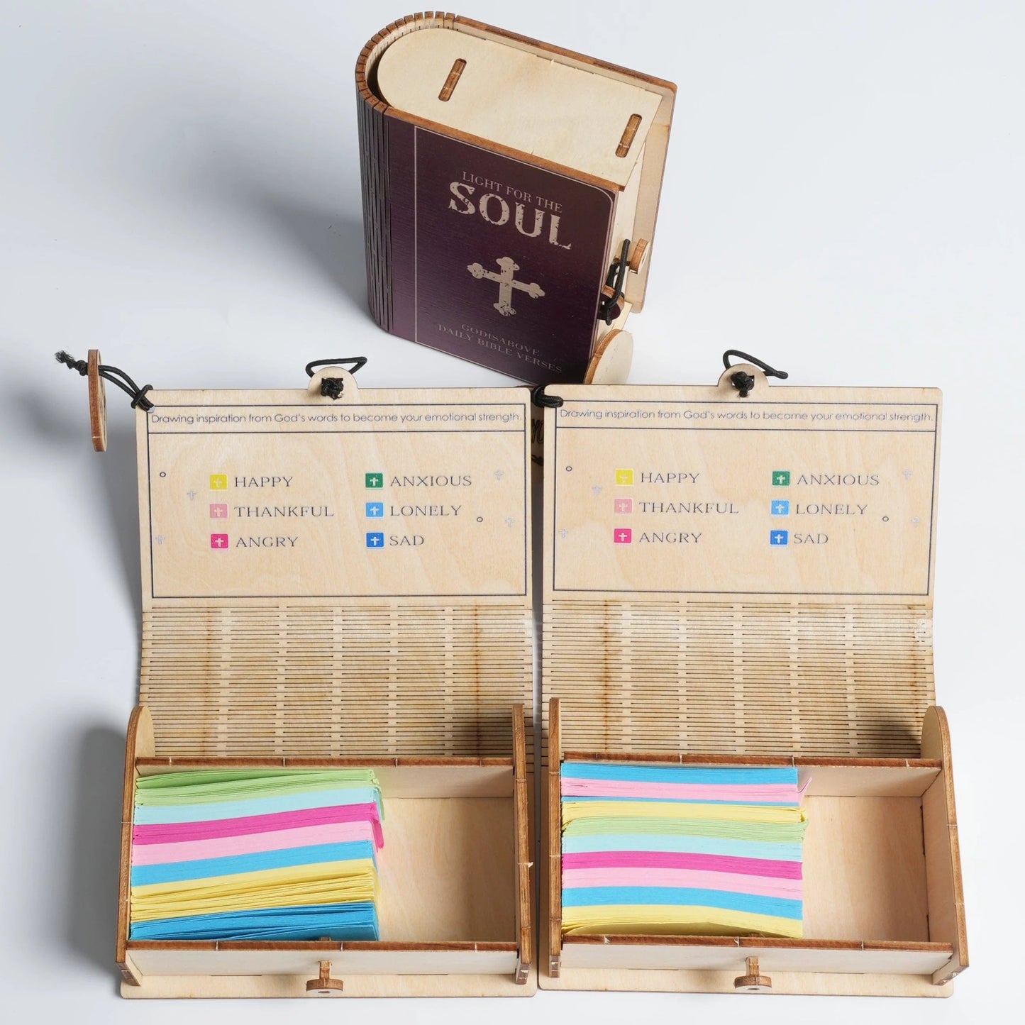 🔥Limited Time Discount🎁 - ✝️Handmade Wooden Bible Verses Box - Daily Bible Verses (🎁 A Reminder of God's Words💖)