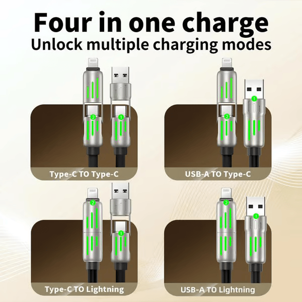 ✨4-in-1 USB Charging Cable fast charging MAX 60W