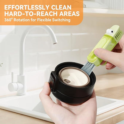 ✨3-in-1 Crocodile Brush 🐊  Deep Cleaning for Narrow Cup Lids & Tableware Gaps 🧼