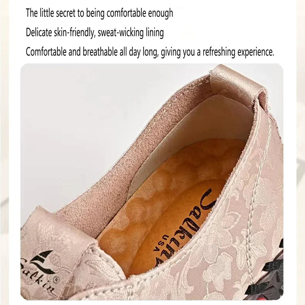 🔥Best Seller-Last Day Sale 60% OFF🔥Women's Hand-Stitched Uniqcomfy Wide Toe Box Leather Shoes