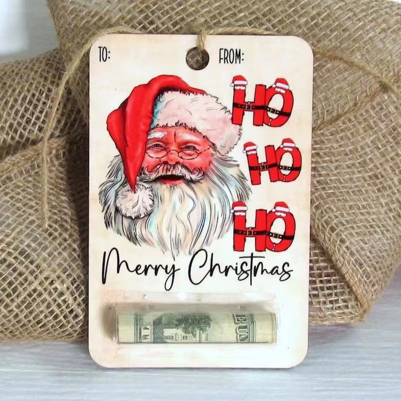 🎅💸 Handcrafted Wooden Money Holders Gift(no money)