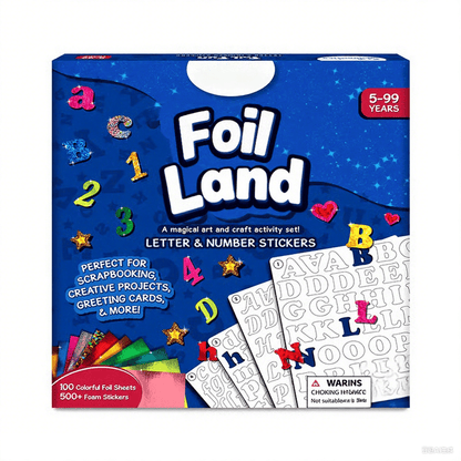 🏆Flash Sale⚡ 50K+ SOLD! Almost Gone-💥Foil land& Craft Activity 🤲💓No Mess Art Kit