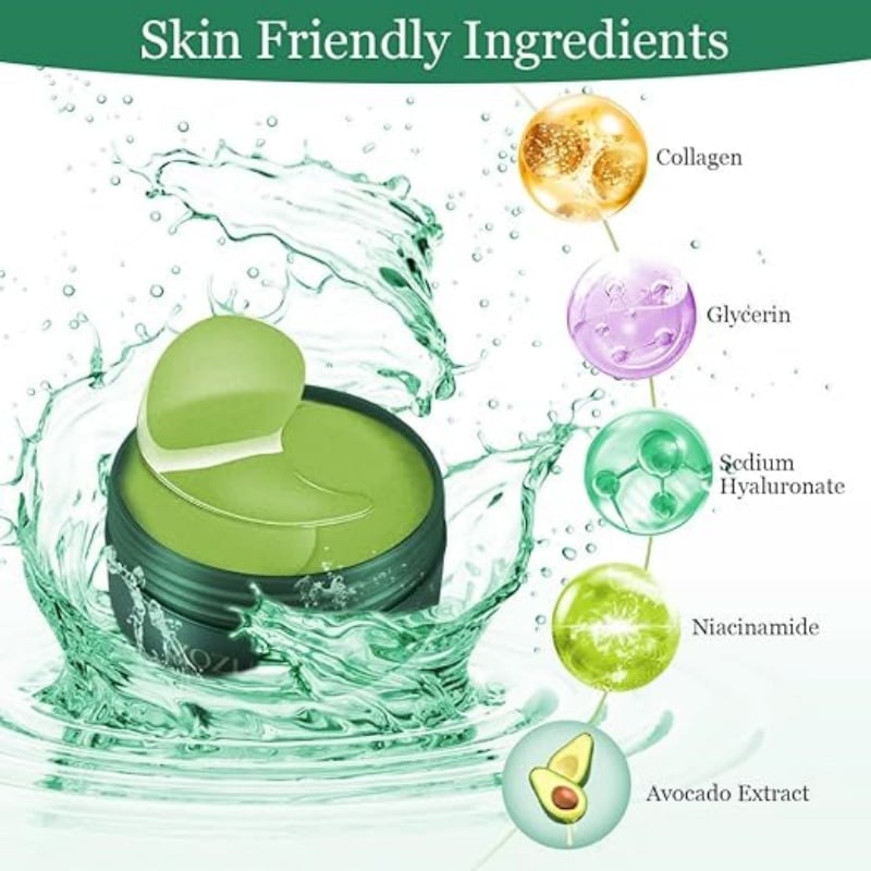 🥑Summer Hot Sale 🔥 Avocado Moisturizing Collagen Eye bagMask,60pcs/set