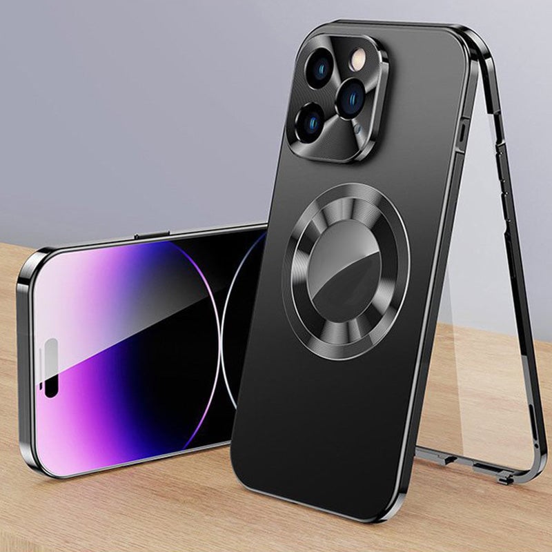 Double-sided magnetic phone case
