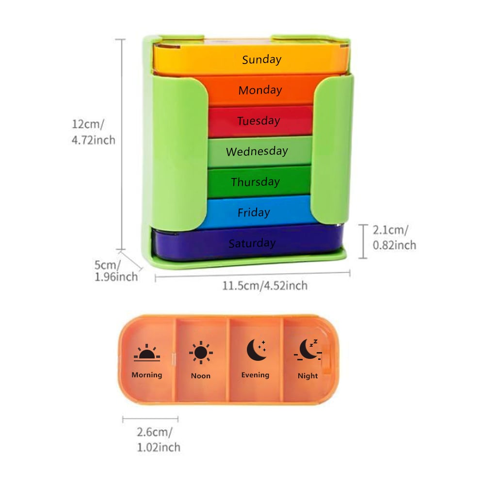 💊 Stay on Track - ✨7-Day Medication Organizer - For Effortless Health Management! 📅