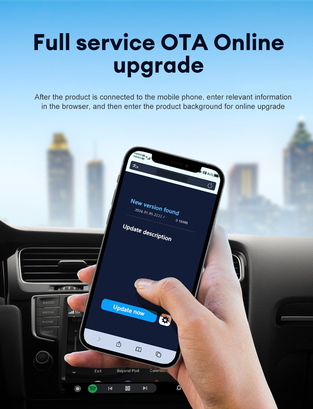 Wired to wireless Carplay wireless transmission adapter