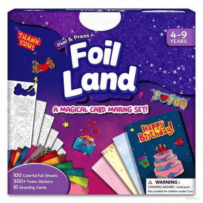 🏆Flash Sale⚡ 50K+ SOLD! Almost Gone-💥Foil land& Craft Activity 🤲💓No Mess Art Kit