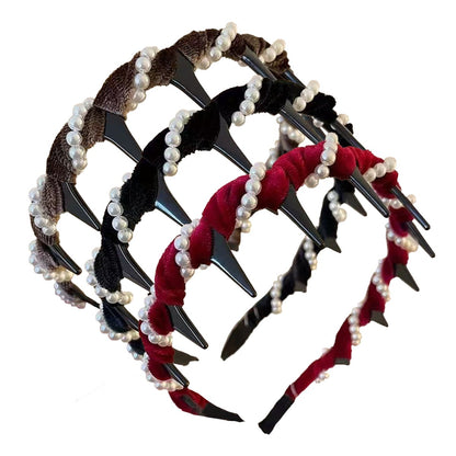 🔥Retro High Skull Pearl Headband