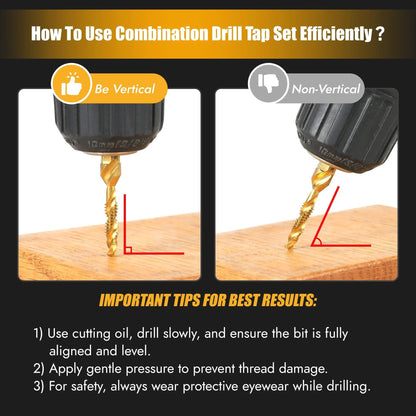 🔥3 In 1 Spiral Tap Hex Shank Drill Bit Set