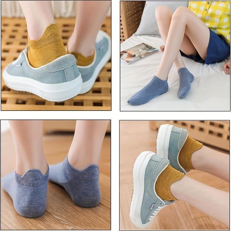 🔥10 Pairs Four Seasons Cartoon Embroidered Smiling Face Socks