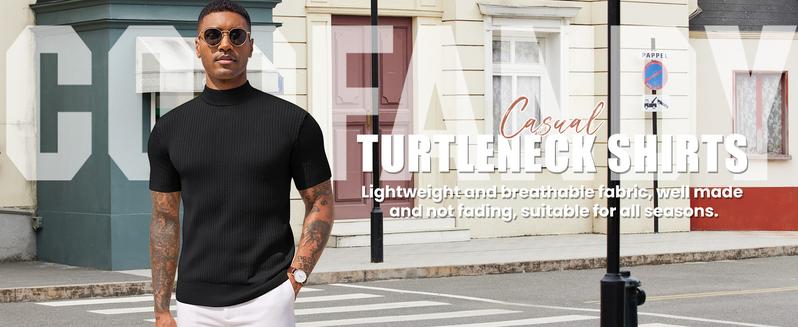 🔥 Men's Mock Turtleneck Sweater