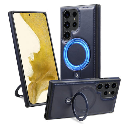 Samsung Luxurious Leather Magnetic Case with Invisible Stand for Samsung  S series
