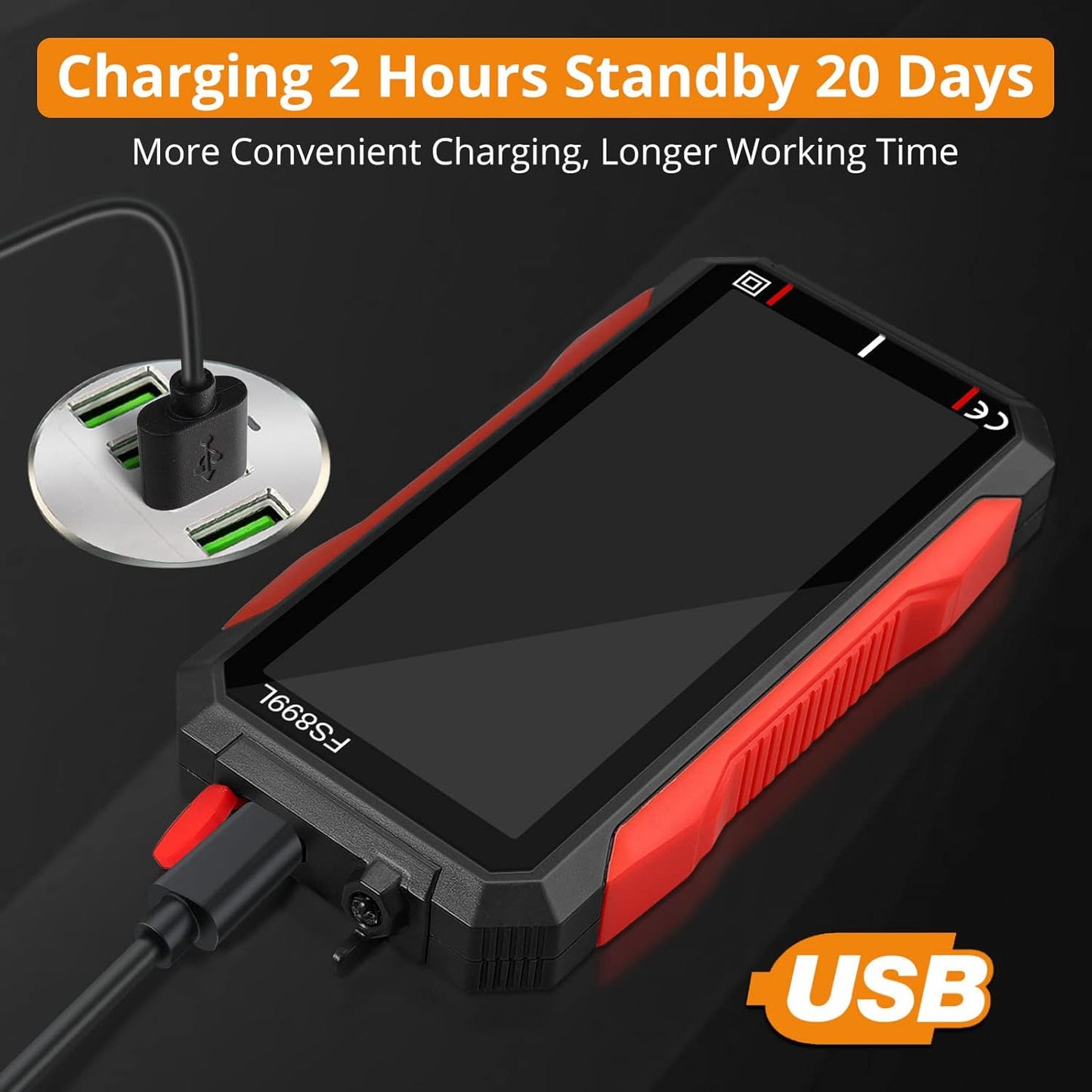 ⚡USB Rechargeable Digital Multimeter🔋– 6000 Counts, Large Color Screen & Backlight! 🛠️🔌