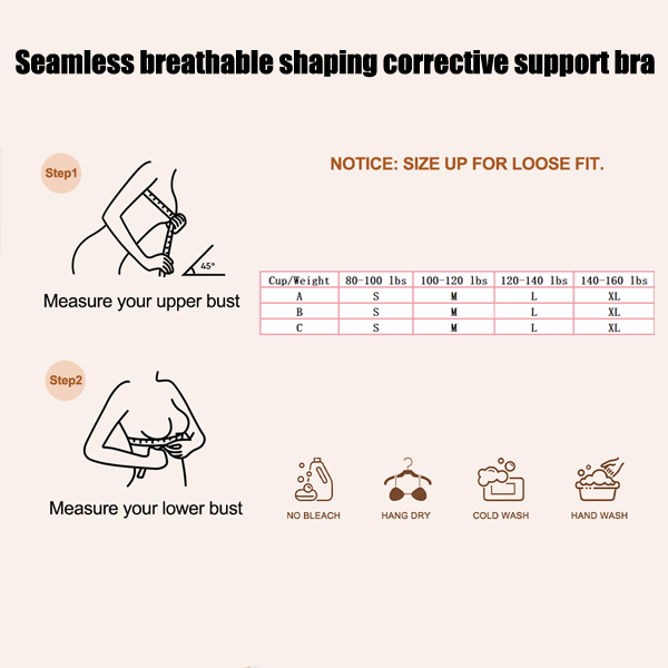 ✨ Seamless breathable shaping corrective support bra