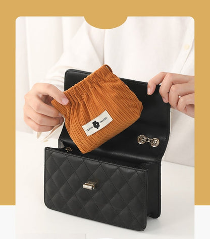 Corduroy Elastic Hair Tie Organizer