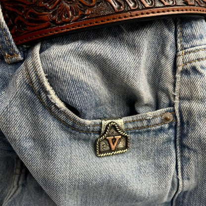 Handmade Cow Tag Belt  Key Holder with Custom Initial.(⏰Limited Quantities Available)