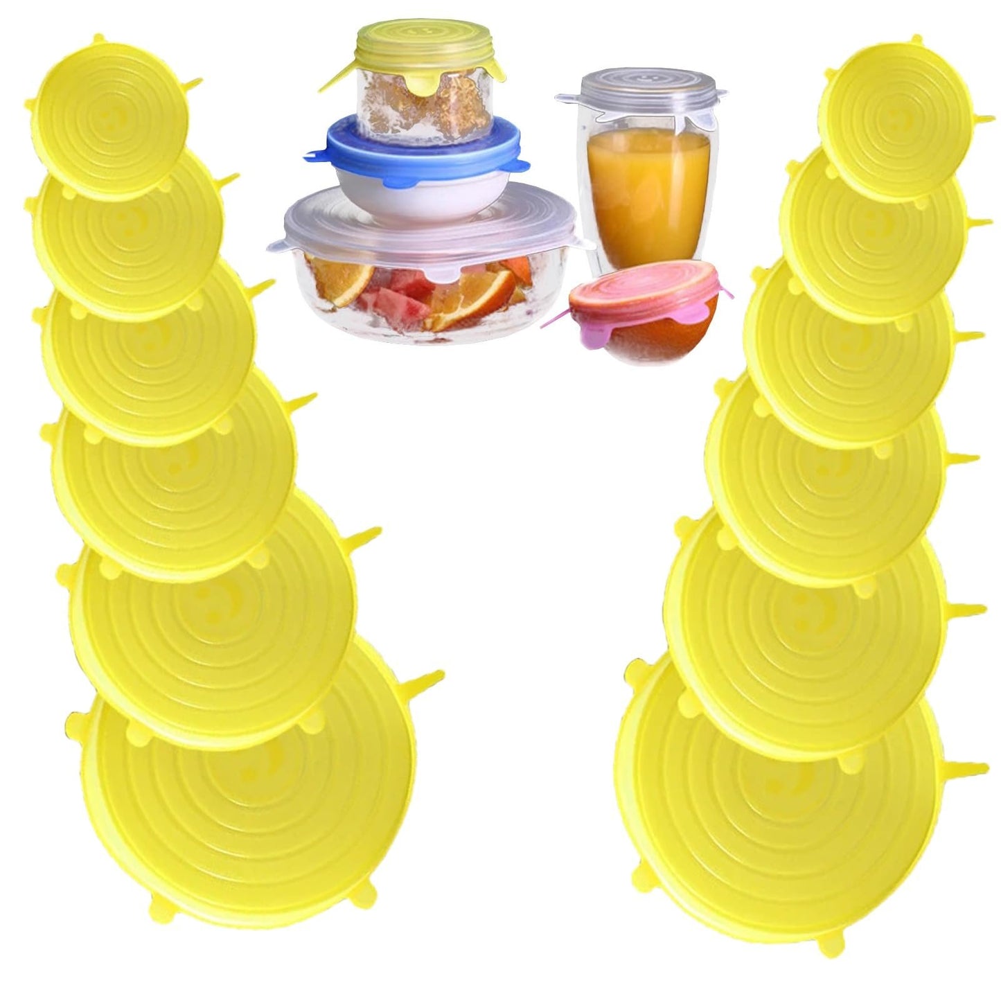 Silicone Cover Stretch Lids Reusable Airtight Food Wrap Covers