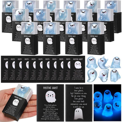 🎃Halloween Sale👻Glow in the Dark Mini Ghost Figures with Box